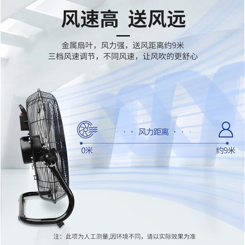 艾美特(AIRMATE)三档调节18寸低噪音节能省电趴地扇 FP4528A