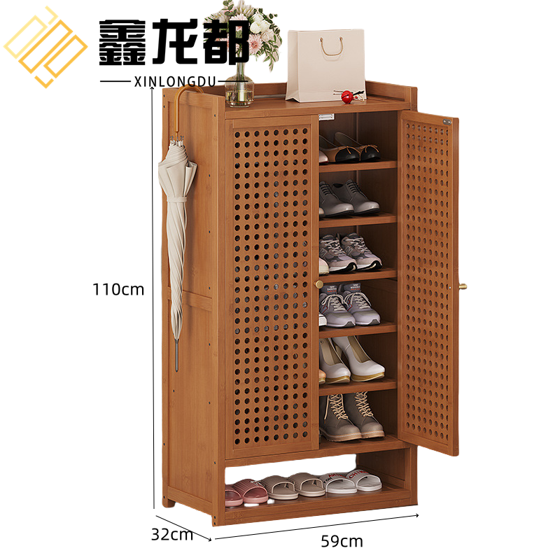 鑫龙都鞋柜竹质高清大图