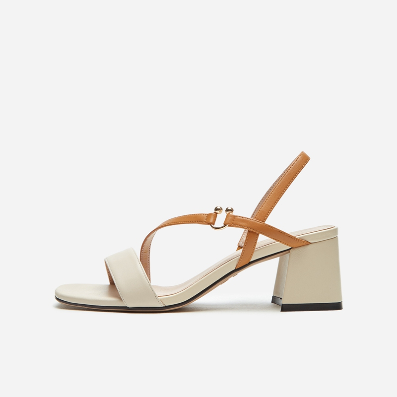 热风hotwind小清新女士粗跟凉鞋拼色青年高跟凉鞋h56w9213 参数