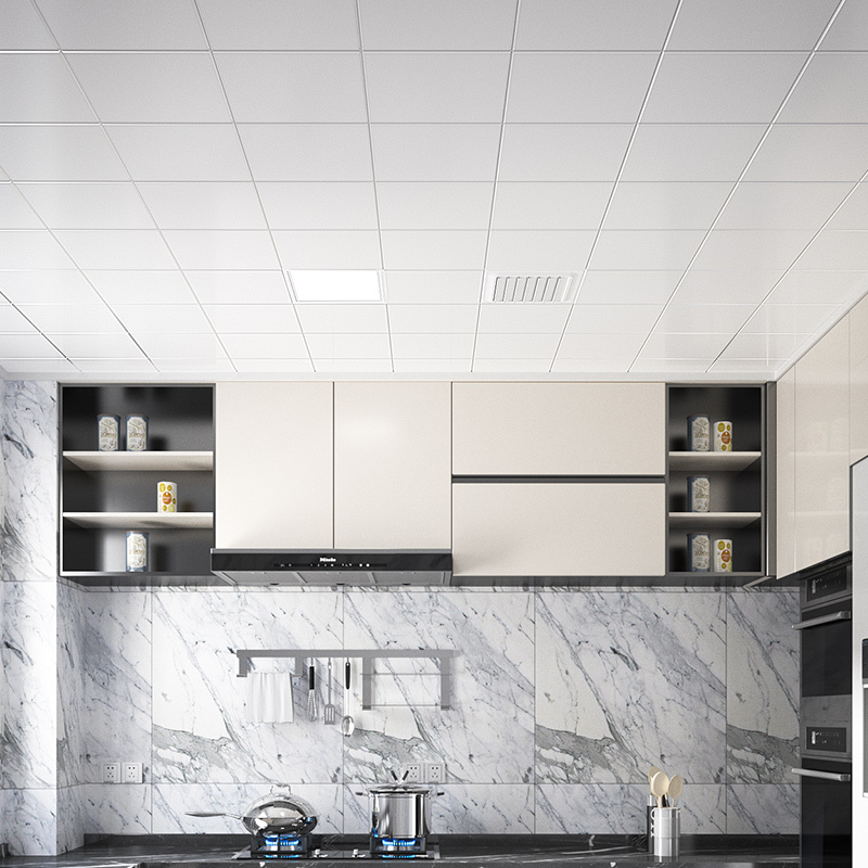 光芒集成吊顶铝扣板厨房卫生间天花全套吊顶材料抗油污板300×300报价