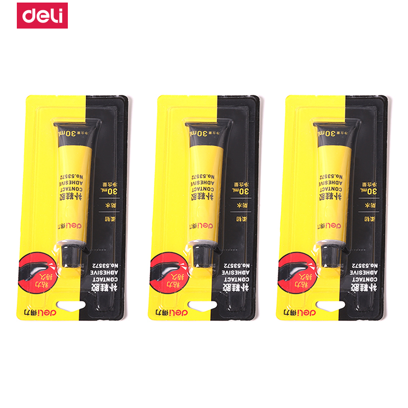 得力(deli)53572万能胶 补鞋胶强力胶水办公家用胶水安全环保木质皮革胶 30ml/支 10支装