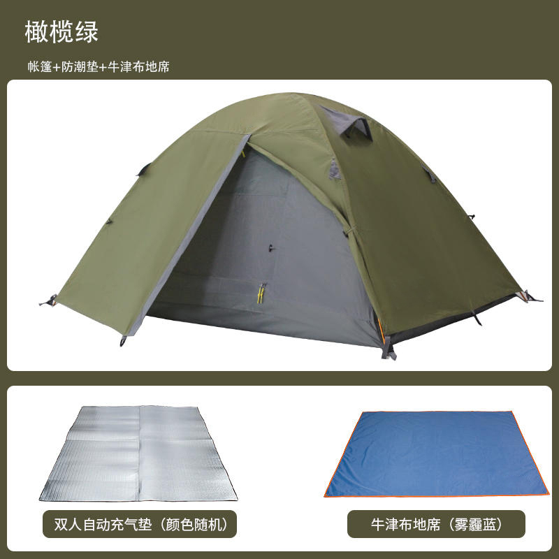 汉诺鑫威210*140*110cm加厚帐篷橄榄绿色配铝杆防潮垫地席高清大图