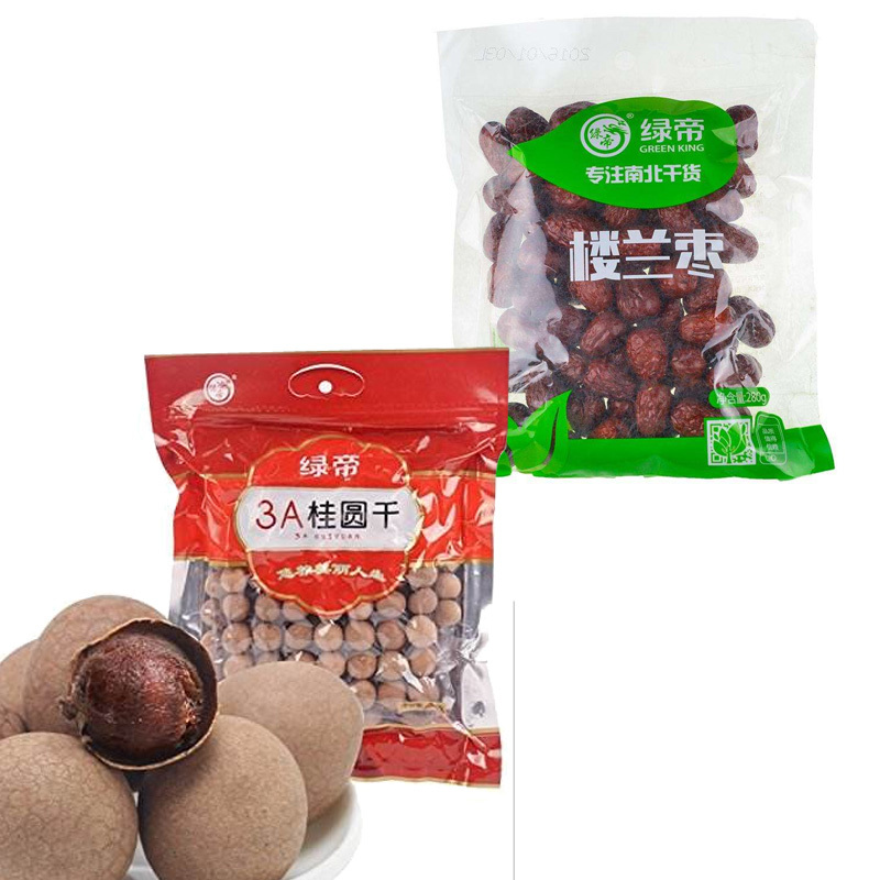 绿帝干货礼盒1(白木耳80g+黑木耳150g+莲子188g+桂圆干3A380g+楼兰枣280g)