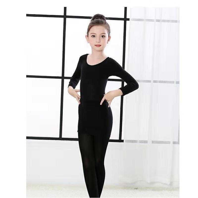 秋冬款加绒儿童舞蹈打底衫肤色紧身保暖内衣肉色白色隐形长袖演出