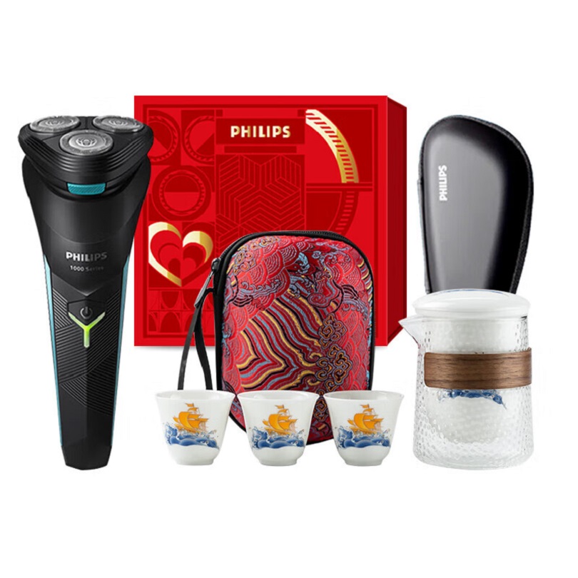 飞利浦(PHILIPS) 剃须刀+快客杯套装JGYC-23高清大图