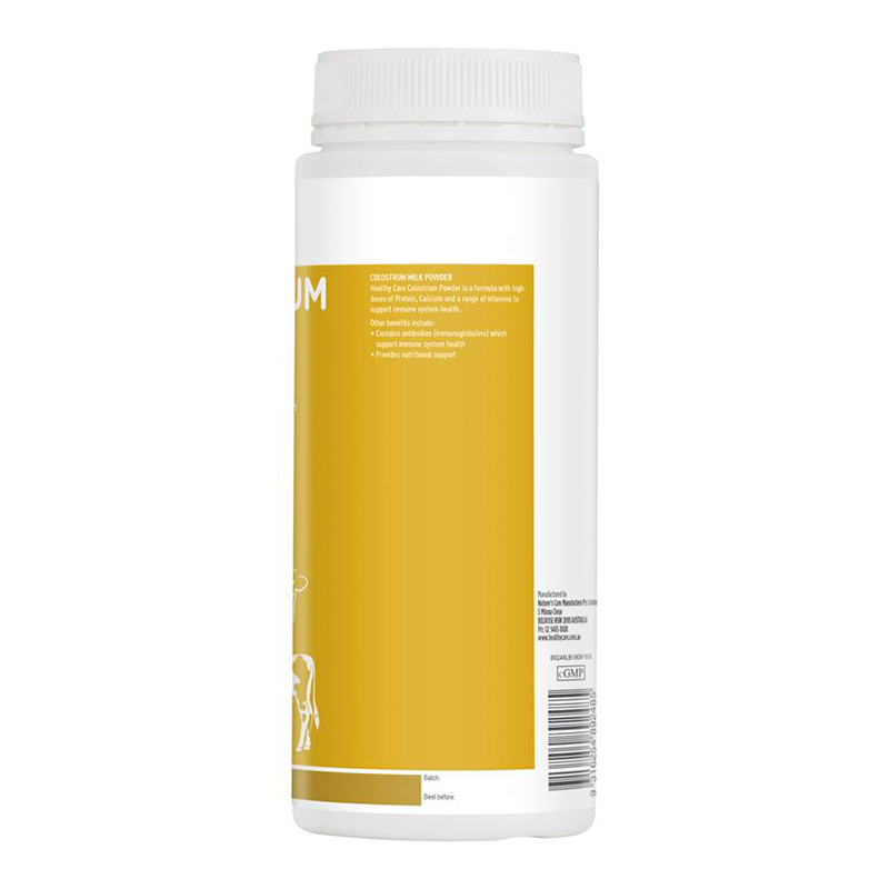 保税发-澳世康(Healthy Care)牛初乳粉300g/瓶装澳洲原装进口高钙高蛋白成人老人儿童孕妇适合效期24.12