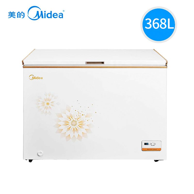 美的(Midea)BD/BC-368KEM 368升商用单温一室冷冻冷藏转换冷柜卧式双顶开门冰柜(白)