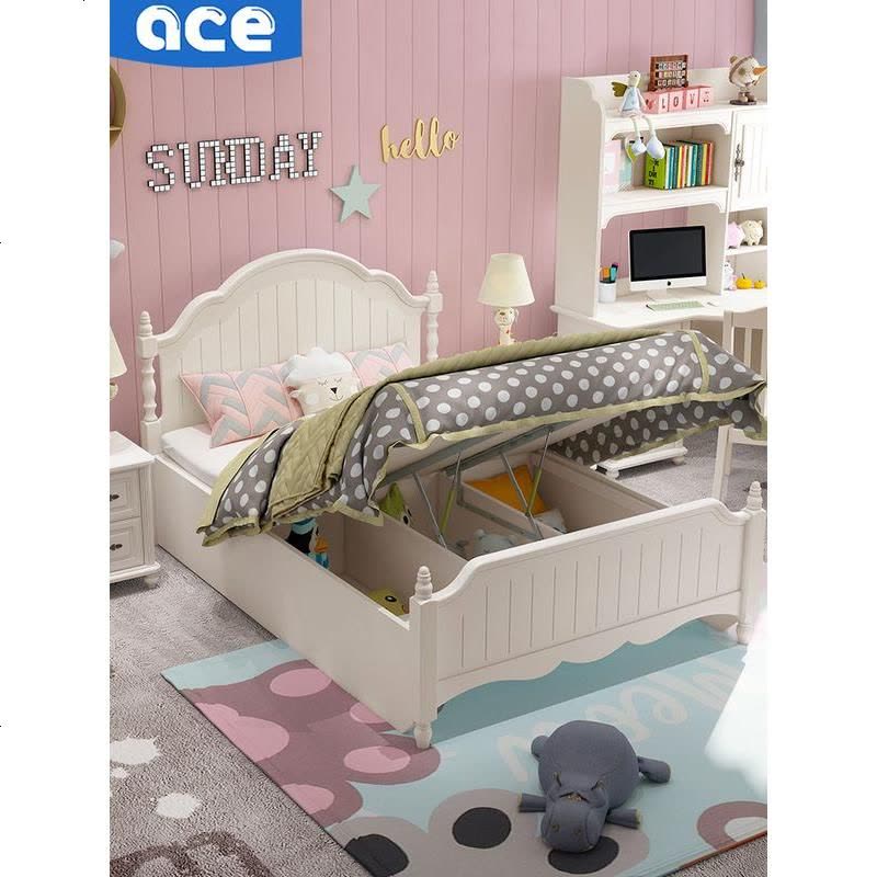 北欧床公主床单人床1.35米少女孩床欧式美式公主床白色ins风图片