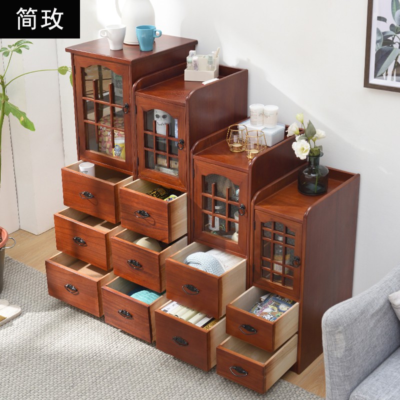 25/30/39cm宽实木抽屉式厨房柜储物边柜窄缝隙置物架夹缝柜收纳柜 三维工匠高清大图