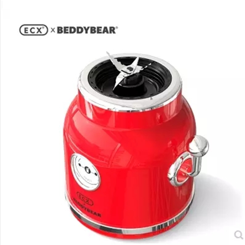 杯具熊(BEDDYBEAR)正品ECX家用tritan+电机全自动榨汁杯果汁机电动果蔬榨汁机水果碰碰机-红色(杯具熊款)