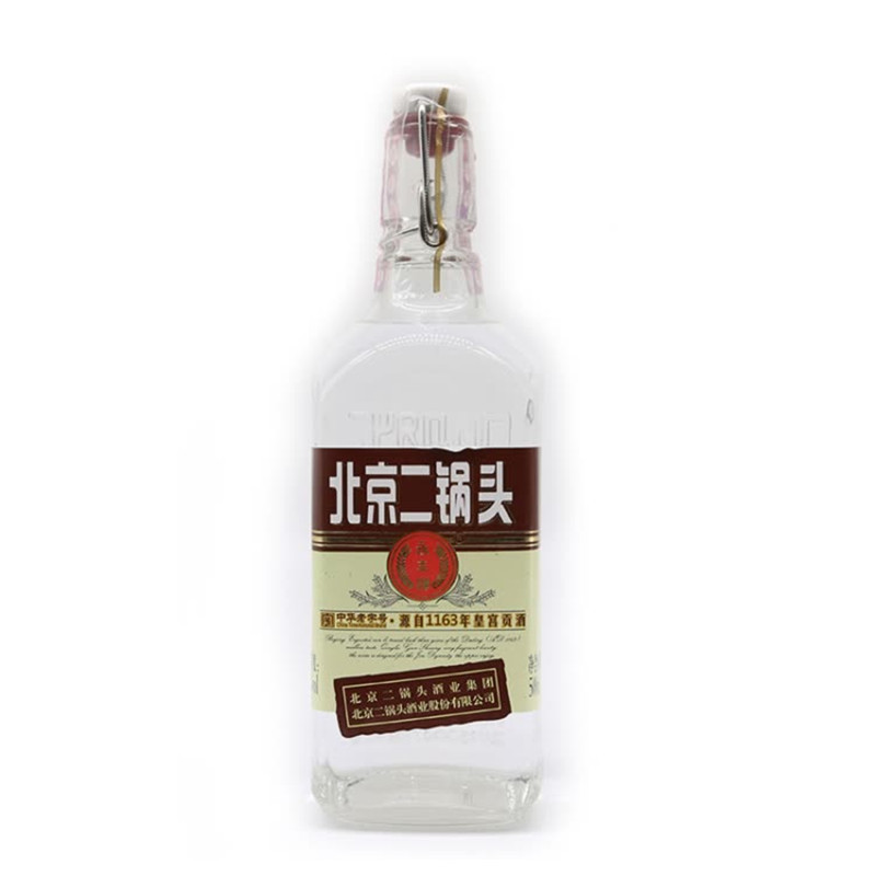 北京二锅头 永丰二锅头白酒 出口型小方瓶 50度（棕标）清香型 500ml*6瓶 整箱装