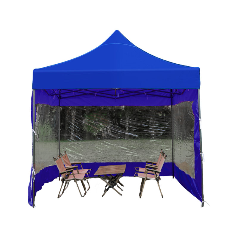 劲脉 三面透明围挡帐篷 蓝色-2*2*3M 顶高清大图