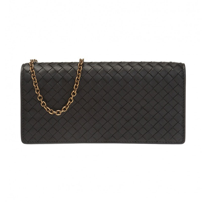 BOTTEGA VENETA 宝缇嘉 BV 女士经典编织羊皮链条单肩斜挎包