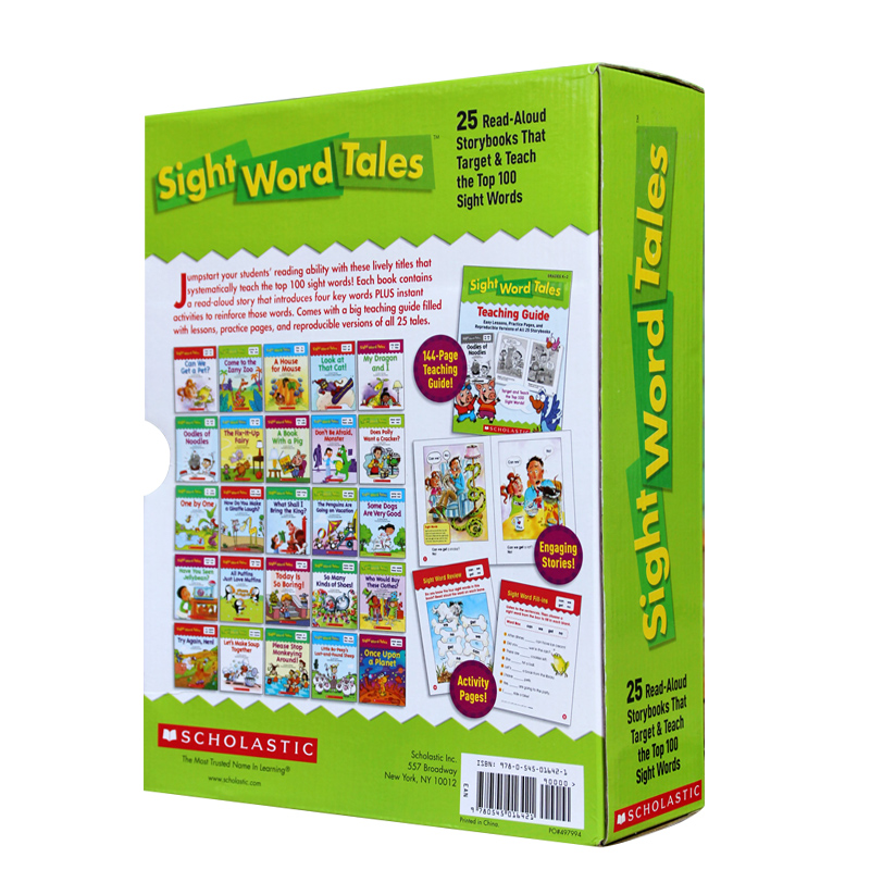 [正版]英文原版绘本 Sight Word Tales 常见词高频关键词故事25册盒装+1册家庭老师指导手册入门图书 s高清大图