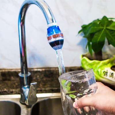 1个[送转接头2件] 自来水活性炭过滤器家用水龙头净水器过滤头三层防溅水宿舍滤水头