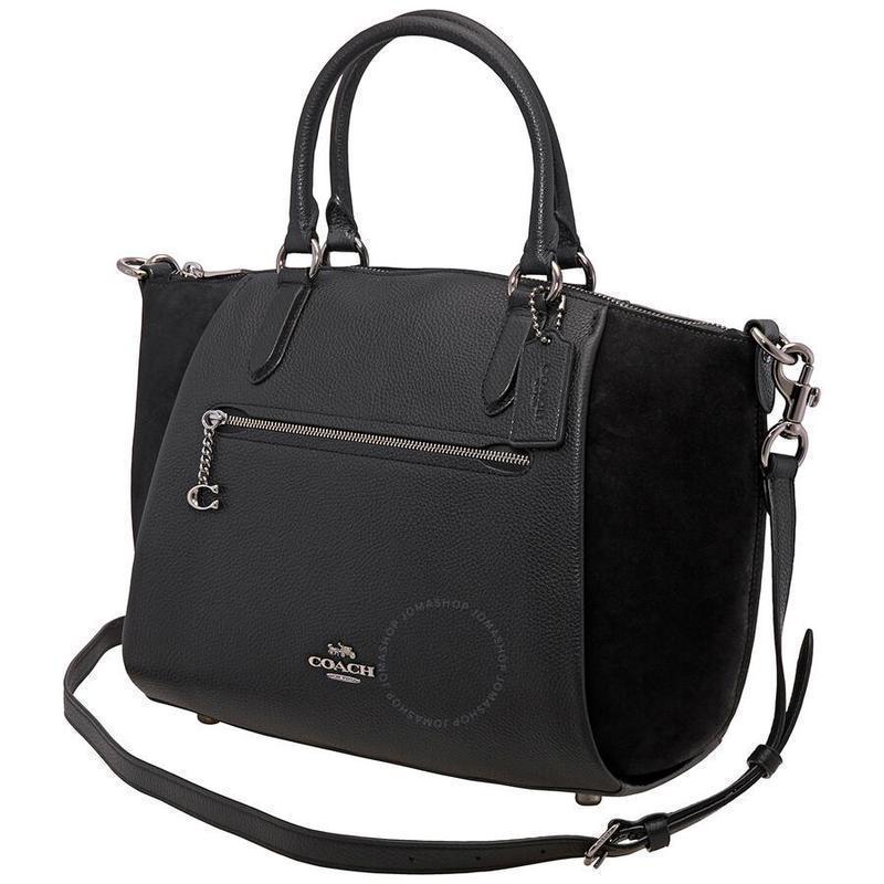 coach蔻驰 女包 女士 elise satchel 29 黑色女士单肩包 手提包 简约