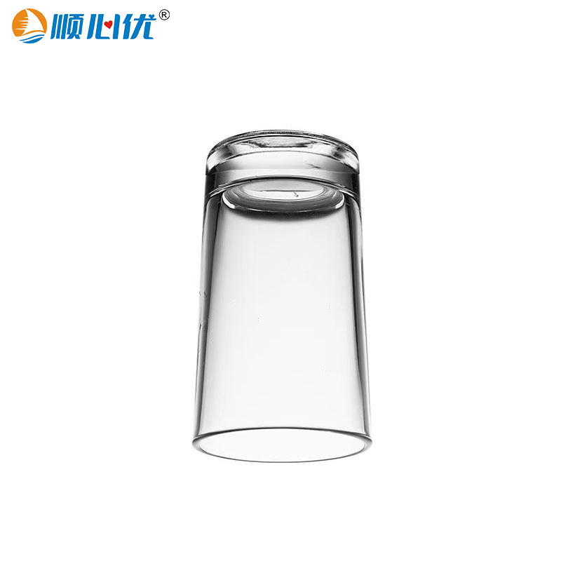 顺心优 加厚直身玻璃杯 餐杯 220ml/个高清大图