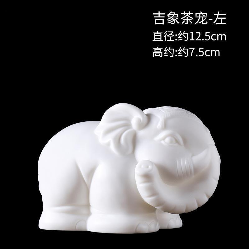 家柏饰(CORATED)德化白瓷茶宠手工茶台功夫茶具摆件单个茶玩家用礼盒190119Z高清大图