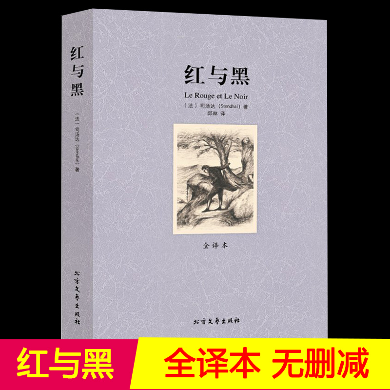 红与黑 书原版 全译本无删节 司汤达 原著原版中文版 红与黑 书 中文版 外国文学名家外国小说 世界文学名著 世界名著高清大图