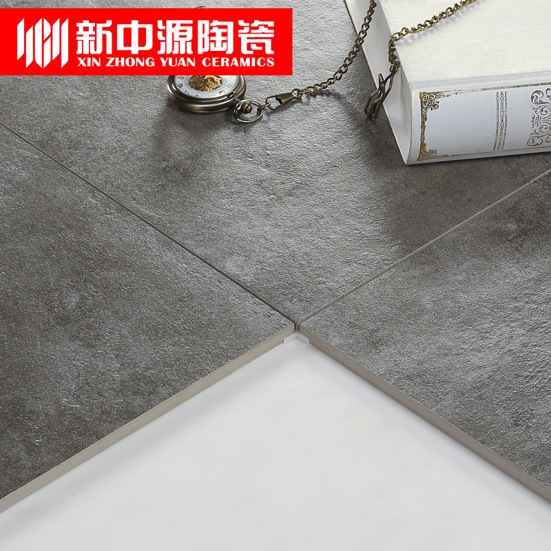 新中源陶瓷全瓷水泥砖客厅瓷砖600x600哑光灰色卫生间仿古砖防滑墙地砖6002