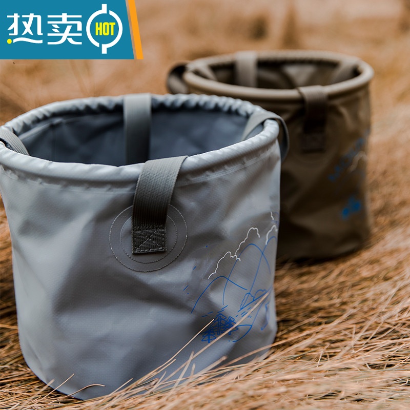 敬平折叠水桶户外钓鱼车载便携式露营大容量储水箱家用洗车旅行美术桶 黄色10L高清大图