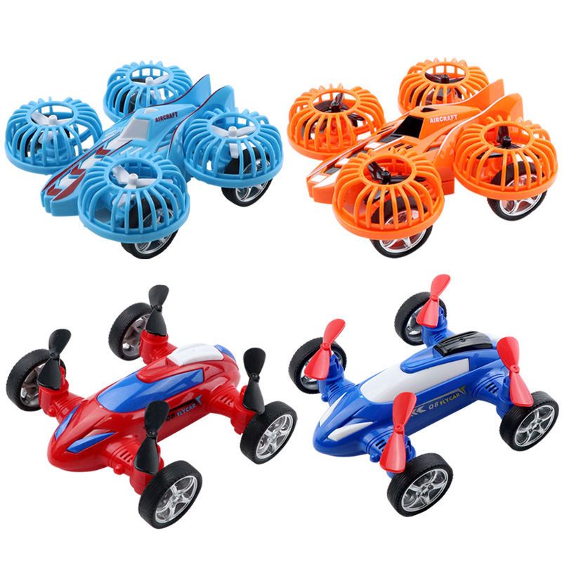 旋转机翼惯性四驱无人机玩具车小孩男孩儿童玩具热卖货源厂家白色