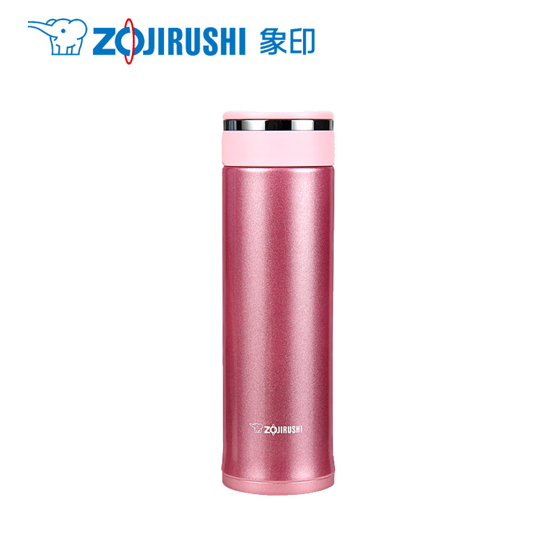 象印(ZO JIRUSHI)保温杯SM-JZ48 480ml 进口不锈钢真空保温保冷杯直身防漏办公水杯子 粉色