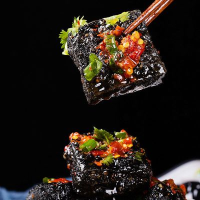 送汤汁配料]长沙臭豆腐生胚黑色正宗经典半成品油炸原胚特产小吃 小