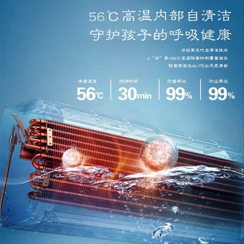 [48小时秒发包送上门]月兔家用空调1.5匹变频1级冷暖壁挂式挂机定速除湿节能 省电卧室超长质保[15-22㎡]包含安装