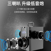 索爱广场舞手提蓝牙音响 户外便携式移动音箱迷你小低音炮老人播放器收音闹钟 2.1声道MP3黑色 标配