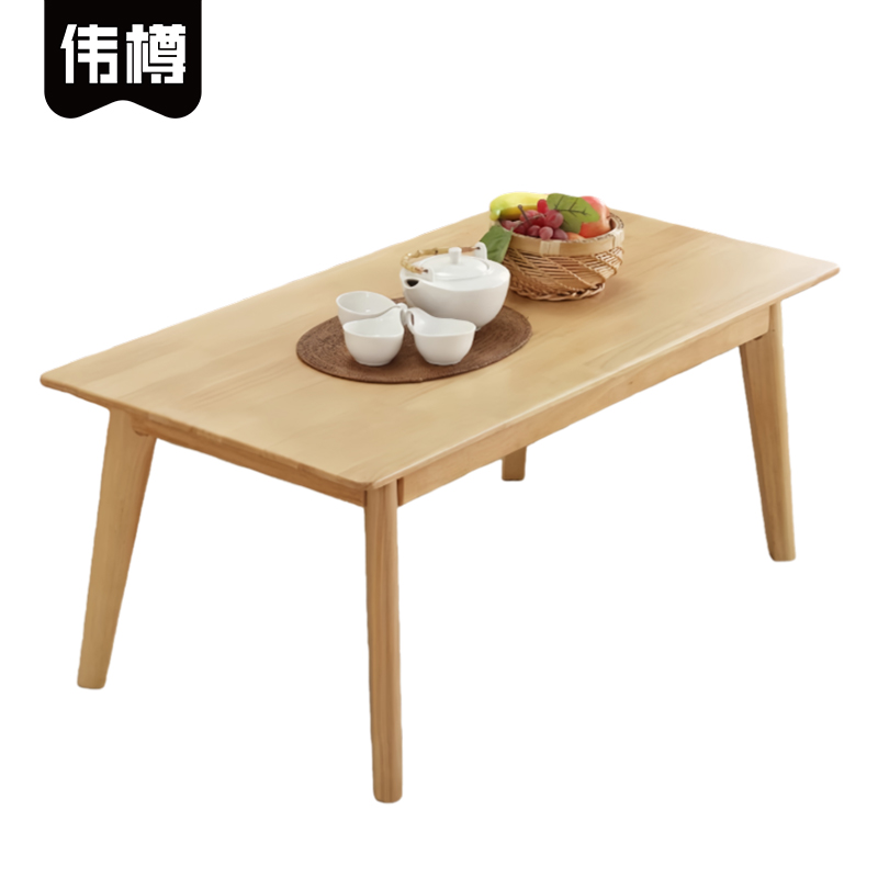 伟樽实木茶几100*50*45cm张高清大图