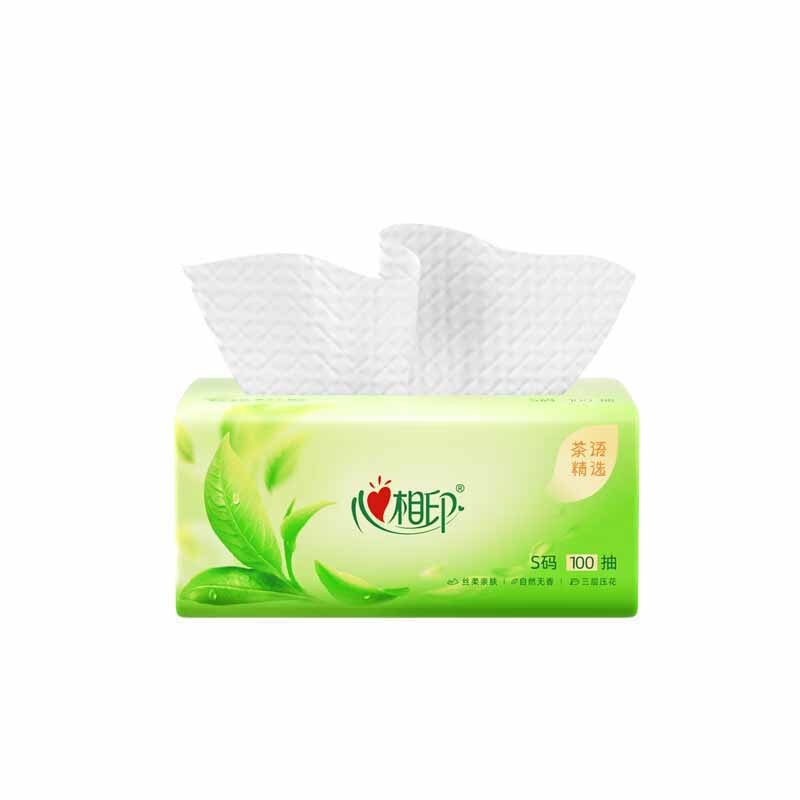 心相印抽纸茶语精选塑装面巾纸3层100抽*16包DT8100高清大图