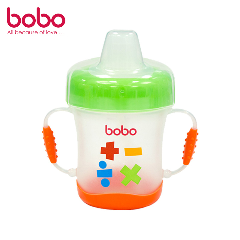 乐儿宝(bobo)安全软嘴杯PP学饮杯水杯水壶 170ML绿色 适用年龄6个月以上