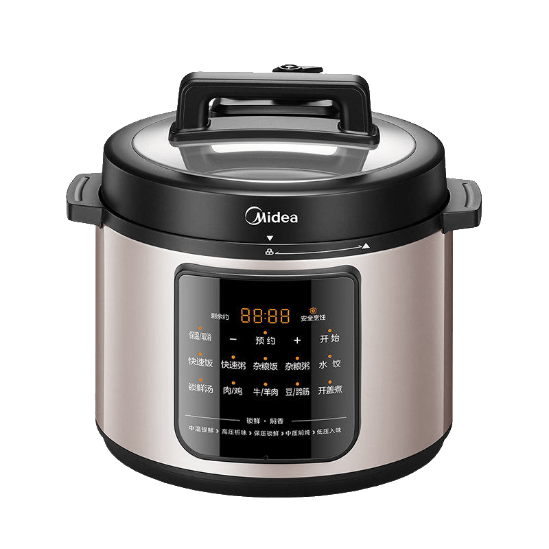 美的(Midea) MY-E6219 电压力锅 家用6升大容量电高压锅1000W猛火 24小时预约高压锅