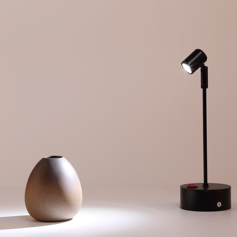 定制可充电led展示柜小射灯桌面1w3w柜台展会珠宝首饰聚光古玩移动灯