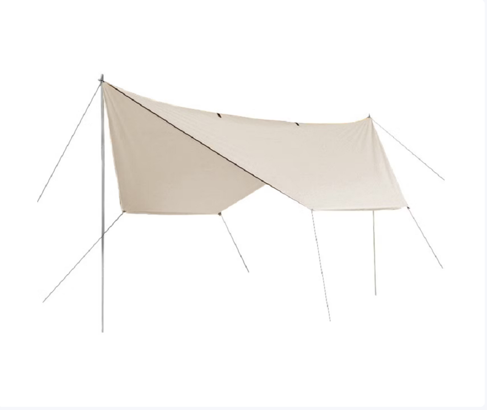 三极户外Tri-polar TP2326多功能六角天幕430*450cm撑杆(210cm/2组)(单位:顶)珍珠白高清大图