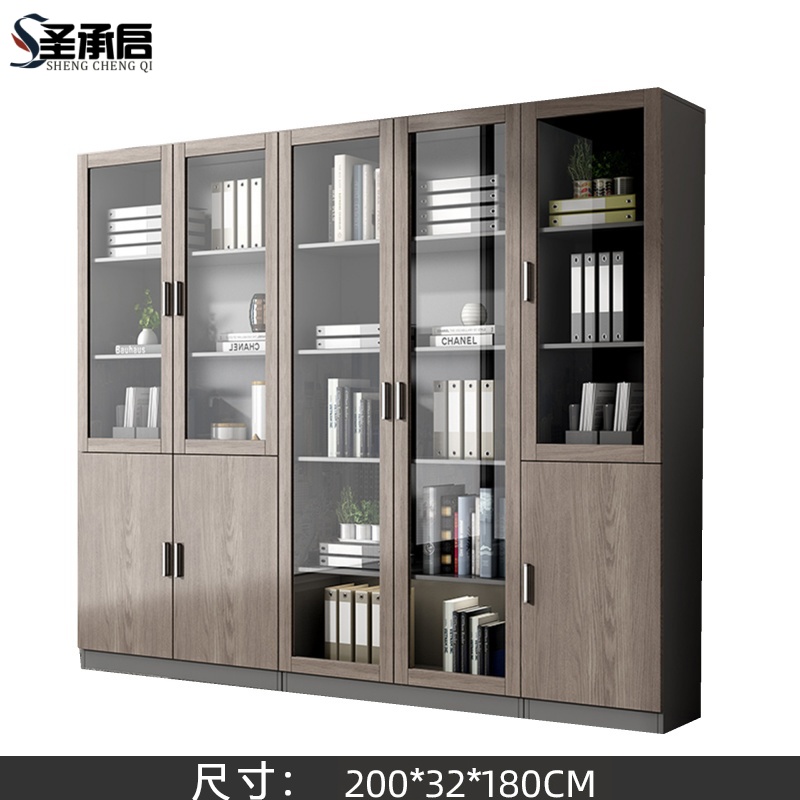 圣承启 办公书柜 组合台高清大图