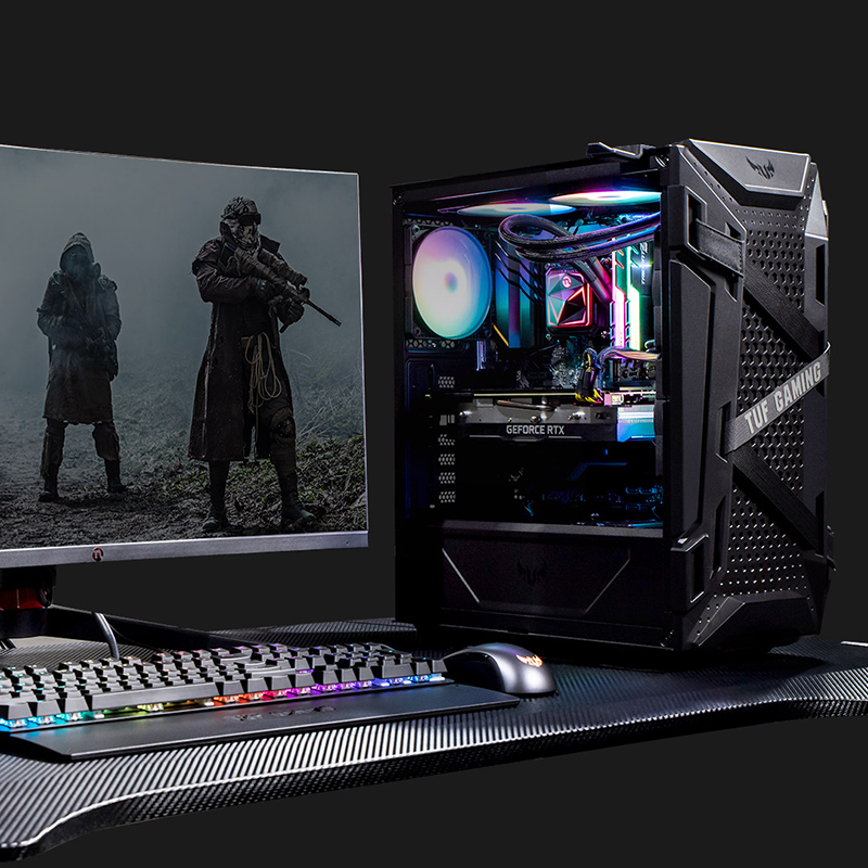 宁美国度 AMD锐龙主机 R5 3600/RTX3060/2060高配吃鸡电竞游戏主机DIY网吧主播全套整机