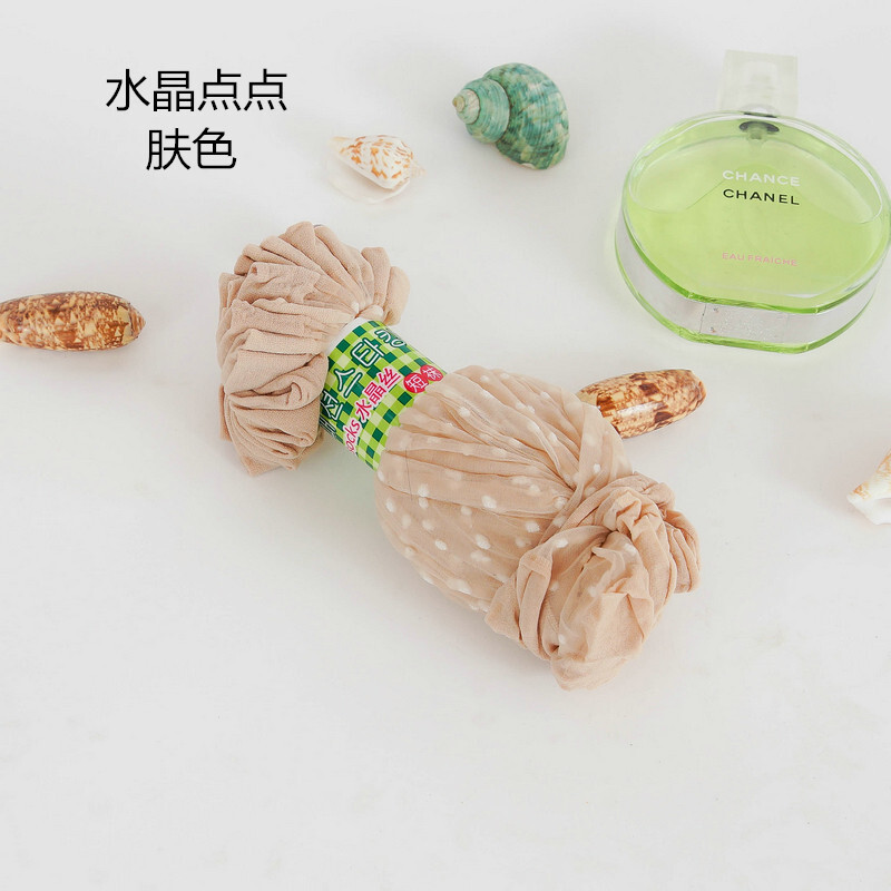 20双装丝袜短袜夏季袜子女士水晶袜短袜薄款防勾丝肉色黑色丝袜水晶袜肤色均码