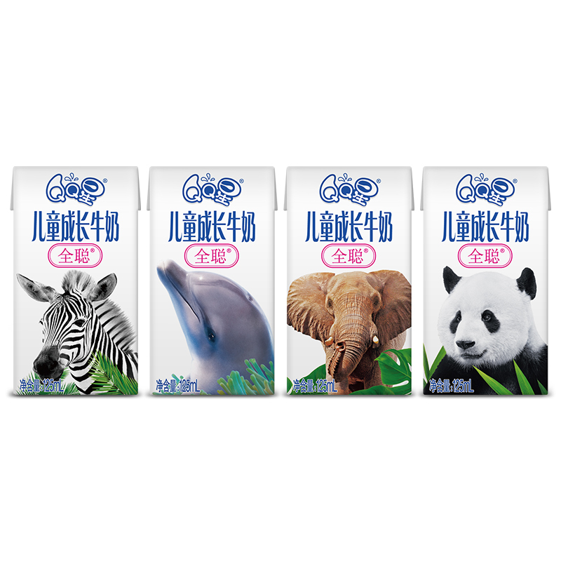 伊利 QQ星 全聪营养 儿童成长牛奶125ml*20盒(礼盒装) 整箱学生宝宝早餐奶