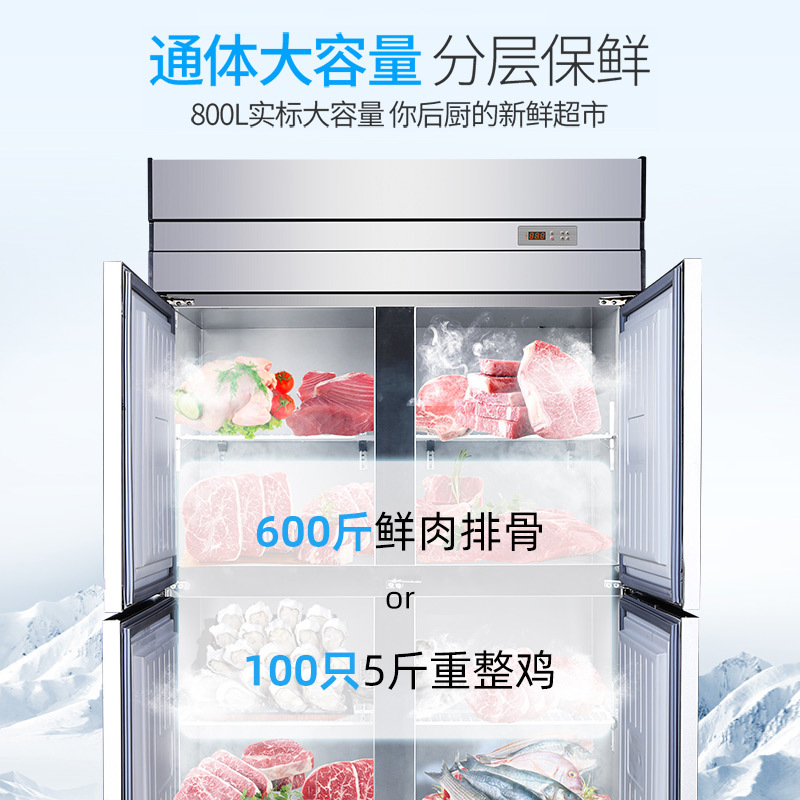 星星(XINGX)厨房冰箱商用展示柜全冷冻冰柜商用立式不锈钢餐饮店后厨BD-840E