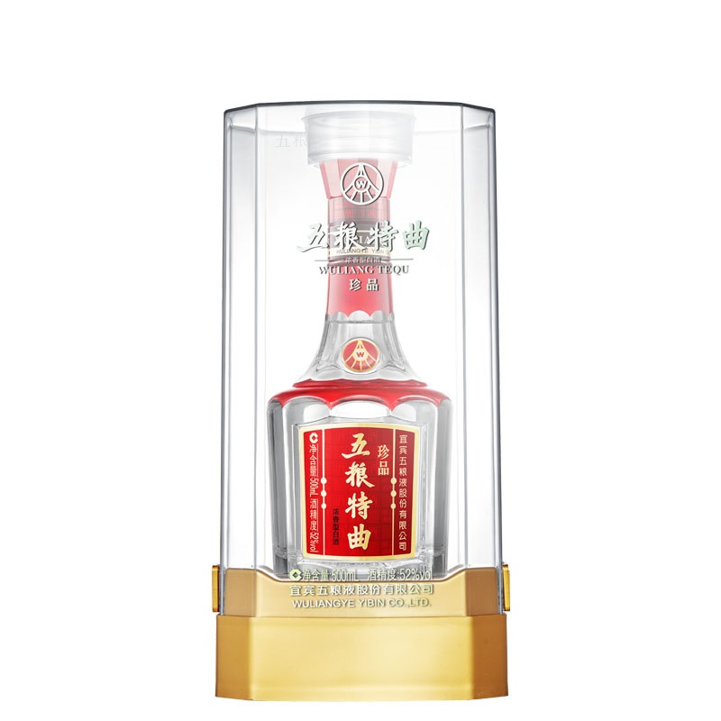 五粮液 总厂出品 五粮特曲 珍品 52度 浓香型白酒 500ml 单瓶装