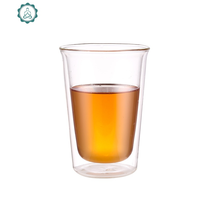 kronos玻璃杯双层咖啡杯耐热果汁饮料冷饮甜品茶杯家用 封后 CAST290ml