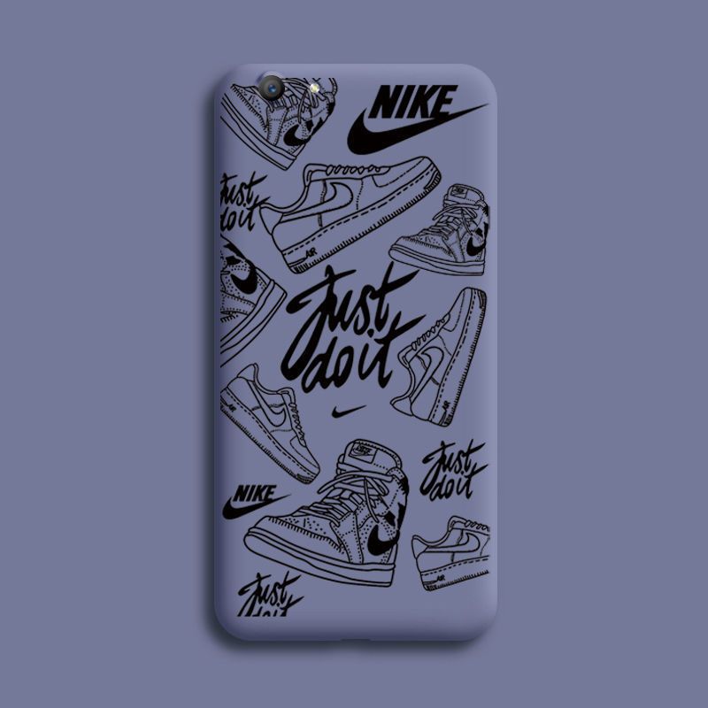 oppoa59s手机壳a59液态硅胶a57t潮牌卡通软壳m男女款学生nk鞋子古董白