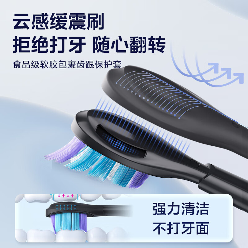 美的(Midea)电动牙刷智能扫振5种清洁模式YM6Pro 时空银高清大图