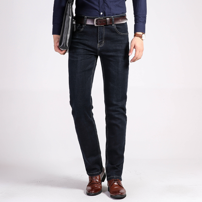 绅士空间2021春季弹力牛仔裤男装韩版长裤大码男士牛仔裤修身牛仔直筒裤男SS.8007