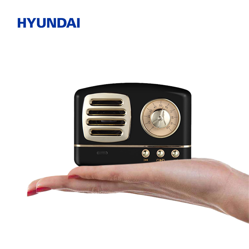 HYUNDAI 收音机便携复古怀旧迷你音箱 M11 黑色高清大图