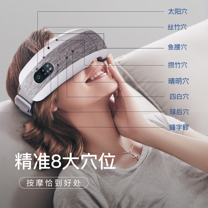 何浩明眼部按摩仪眼睛按摩器缓解疲劳去黑眼圈穴位热敷美护眼保仪