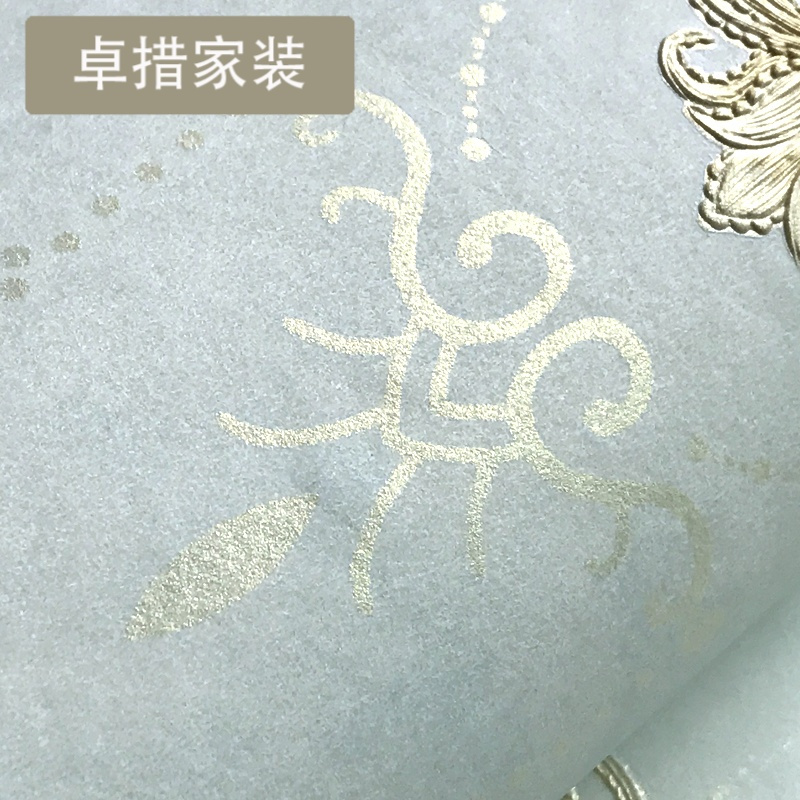 经典田园墙纸 唯美欧式田园卧室壁纸 婚房花朵马士革墙纸 U953壹德壹