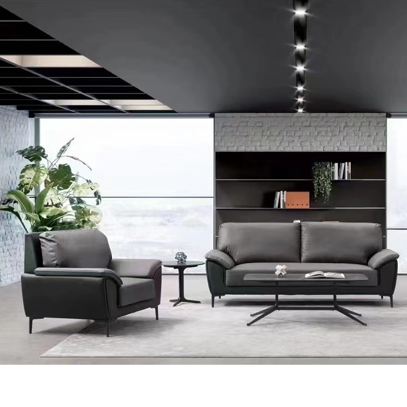 匡大商务沙发组合三人位+单人位*2+茶几组合高清大图